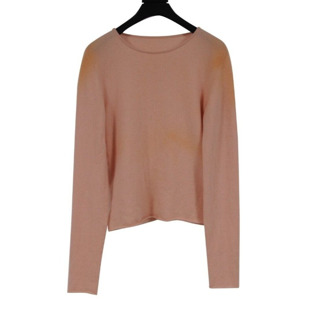 Lucien Pellat Finet Womens Sweater Size Medium Pink Cashmere Pullover Thermal